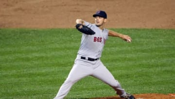 Pitcher Rich Hill posted a 2-1 record and 1.55 ERA in four starts to go with a 0.655 WHIP with the Red Sox last year. After the season, the Athletics picked Hill up signing him as a free agent in November Mandatory Credit: Anthony Gruppuso-USA TODAY Sports