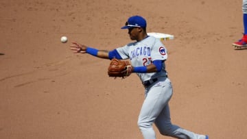 PITTSBURGH, PA - AUGUST 17: Addison Russell #27 of the Chicago Cubs in action against the Pittsburgh Pirates at PNC Park on August 17, 2019 in Pittsburgh, Pennsylvania. (Photo by Justin K. Aller/Getty Images)