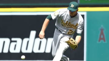 ANAHEIM, CA - APRIL 08: Stephen Piscotty
