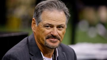 Aug 30, 2015; New Orleans, LA, USA; New Orleans Saints general manager Mickey Loomis before a preseason game against the Houston Texans at the Mercedes-Benz Superdome. Mandatory Credit: Derick E. Hingle-USA TODAY Sports