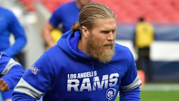 LOS ANGELES, CA - DECEMBER 29: Clay Matthews #52 of the Los Angeles Rams warms up before playing the Arizona Cardinals at Los Angeles Memorial Coliseum on December 29, 2019 in Los Angeles, California. (Photo by John McCoy/Getty Images)