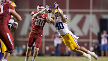 FAYETTEVILLE, AR - NOVEMBER 12: Duke Riley