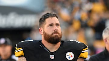 PITTSBURGH, PA - NOVEMBER 15: Center Cody Wallace #72 of the Pittsburgh Steelers looks on from the sideline during a game against the Cleveland Browns at Heinz Field on November 15, 2015 in Pittsburgh, Pennsylvania. The Steelers defeated the Browns 30-9. (Photo by George Gojkovich/Getty Images)