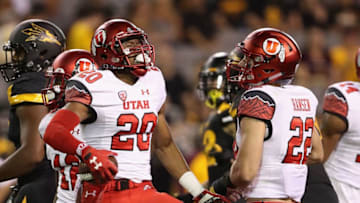 TEMPE, AZ - NOVEMBER 10: Defensive back Marcus Williams #20 of the Utah Utes celebrates after a interception against the Arizona State Sun Devils during the first half of the college football game at Sun Devil Stadium on Novemebr10, 2016 in Tempe, Arizona. (Photo by Christian Petersen/Getty Images)