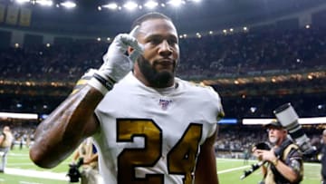 NEW ORLEANS, LOUISIANA - SEPTEMBER 29: Vonn Bell #24 of the New Orleans Saints celebrates a win against the Dallas Cowboys at the Mercedes Benz Superdome on September 29, 2019 in New Orleans, Louisiana. (Photo by Jonathan Bachman/Getty Images)