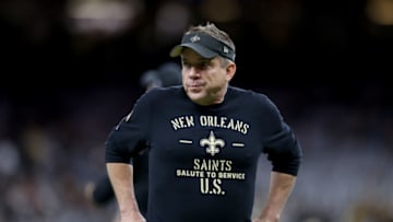 NEW ORLEANS, LOUISIANA - NOVEMBER 24: Head coach Sean Payton of the New Orleans Saints looks on prior to the game against the Carolina Panthers at Mercedes Benz Superdome on November 24, 2019 in New Orleans, Louisiana. (Photo by Jonathan Bachman/Getty Images)