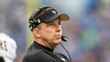 NASHVILLE, TN - DECEMBER 22: Head Coach Sean Payton of the New Orleans Saints on the sidelines during a game against the Tennessee Titans at Nissan Stadium on December 22, 2019 in Nashville, Tennessee. The Saints defeated the Titans 38-28. (Photo by Wesley Hitt/Getty Images)