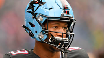 SEATTLE, WASHINGTON - FEBRUARY 22: Donald Parham #49 of the Dallas Renegades looks on before the game against the Seattle Dragons at CenturyLink Field on February 22, 2020 in Seattle, Washington. The Dallas Renegades topped the Seattle Dragons, 24-12. (Photo by Alika Jenner/Getty Images)