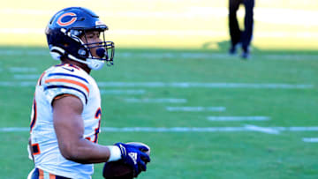 JACKSONVILLE, FLORIDA - DECEMBER 27: David Montgomery #32 of the Chicago Bears scores a touchdown against the Jacksonville Jaguars at TIAA Bank Field on December 27, 2020 in Jacksonville, Florida. (Photo by Sam Greenwood/Getty Images)