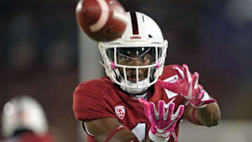 Oct 5, 2019; Stanford, CA, USA; Stanford Cardinal cornerback Paulson Adebo (11) warms-up on the field before the game against the Washington Huskies at Stanford Stadium. Mandatory Credit: Darren Yamashita-USA TODAY Sports
