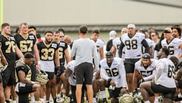 New Orleans Saints head coach Dennis Allen -Mandatory Credit: Stephen Lew-USA TODAY Sports