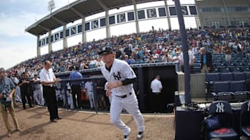 Mar 2, 2016; Tampa, FL, USA;New York Yankees outfielder Ben Gamel (82) is introduced before the game against the Detroit Tigers at George M. Steinbrenner Field. Mandatory Credit: Kim Klement-USA TODAY Sports