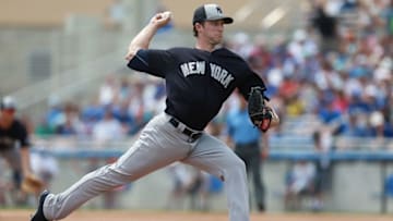 Mar 26, 2016; Dunedin, FL, USA; New York Yankees starting pitcher Bryan Mitchell (55) throws a pitch during the first inning against the Toronto Blue Jays at Florida Auto Exchange Park. Mandatory Credit: Kim Klement-USA TODAY Sports