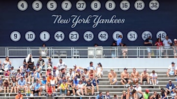 Jul 24, 2016; Bronx, NY, USA; General view as Yankees fans watch a game between the New York Yankees and the San Francisco Giants from the bleachers during the fifth inning at Yankee Stadium. Mandatory Credit: Brad Penner-USA TODAY Sports
