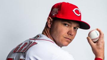 GOODYEAR, AZ - FEBRUARY 19: Sonny Gray #54 of the Cincinnati Reds poses for a portrait at the Cincinnati Reds Player Development Complex on February 19, 2019 in Goodyear, Arizona. (Photo by Rob Tringali/Getty Images)r caption here>> on February 19, 2019 in Goodyear, Arizona.