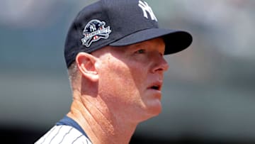 NEW YORK, NY - JUNE 25: Former player Jeff Nelson of the New York Yankees is introduced during the New York Yankees 71st Old Timers Day game before the Yankees play against the Texas Rangers at Yankee Stadium on June 25, 2017 in the Bronx borough of New York City. (Photo by Adam Hunger/Getty Images)