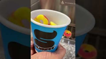Peach ring lovers, this one is for you #peachring #peach #candy #slurpee #7eleven