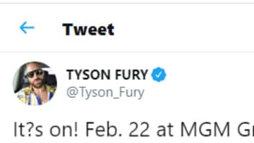 Tyson Fury's Twitter post claiming he is going to drop Deontay Wilder