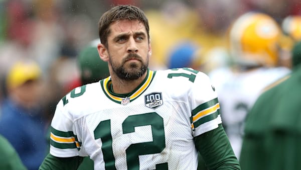 LANDOVER, MD - SEPTEMBER 23: Quarterback Aaron Rodgers #12 of the Green Bay Packers looks on from the sidelines in the second half against the Washington Redskins at FedExField on September 23, 2018 in Landover, Maryland. (Photo by Rob Carr/Getty Images) LANDOVER, MD - SEPTEMBER 23: Quarterback Aaron Rodgers #12 of the Green Bay Packers looks on from the sidelines in the second half against the Washington Redskins at FedExField on September 23, 2018 in Landover, Maryland. (Photo by Rob Carr/Getty Images)
