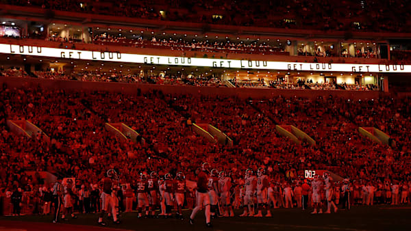 TUSCALOOSA, ALABAMA - OCTOBER 26: A view of the new lights being used at Bryant-Denny Stadium prior to the beginning of the fourth quarter of the game between the Alabama Crimson Tide and the Arkansas Razorbacks on October 26, 2019 in Tuscaloosa, Alabama. (Photo by Kevin C. Cox/Getty Images) TUSCALOOSA, ALABAMA - OCTOBER 26: A view of the new lights being used at Bryant-Denny Stadium prior to the beginning of the fourth quarter of the game between the Alabama Crimson Tide and the Arkansas Razorbacks on October 26, 2019 in Tuscaloosa, Alabama. (Photo by Kevin C. Cox/Getty Images)