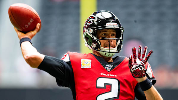 ATLANTA, GA - OCTOBER 20: Matt Ryan #2 of the Atlanta Falcons looks to pass prior to a game against the Los Angeles Rams at Mercedes-Benz Stadium on October 20, 2019 in Atlanta, Georgia. (Photo by Carmen Mandato/Getty Images) ATLANTA, GA - OCTOBER 20: Matt Ryan #2 of the Atlanta Falcons looks to pass prior to a game against the Los Angeles Rams at Mercedes-Benz Stadium on October 20, 2019 in Atlanta, Georgia. (Photo by Carmen Mandato/Getty Images)