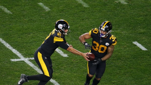 PITTSBURGH, PA - OCTOBER 28: Mason Rudolph #2 of the Pittsburgh Steelers hands off to James Conner #30 against the Miami Dolphins on October 28, 2019 at Heinz Field in Pittsburgh, Pennsylvania. (Photo by Justin K. Aller/Getty Images) PITTSBURGH, PA - OCTOBER 28: Mason Rudolph #2 of the Pittsburgh Steelers hands off to James Conner #30 against the Miami Dolphins on October 28, 2019 at Heinz Field in Pittsburgh, Pennsylvania. (Photo by Justin K. Aller/Getty Images)