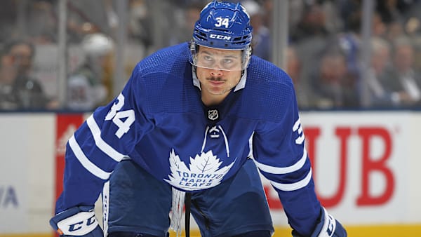 TORONTO, ON - OCTOBER 15: Auston Matthews #34 of the Toronto Maple Leafs waits for a faceoff against the Minnesota Wild during an NHL game at Scotiabank Arena on October 15, 2019 in Toronto, Ontario, Canada. The Maple Leafs defeated the Wild 4-2. (Photo by Claus Andersen/Getty Images) TORONTO, ON - OCTOBER 15: Auston Matthews #34 of the Toronto Maple Leafs waits for a faceoff against the Minnesota Wild during an NHL game at Scotiabank Arena on October 15, 2019 in Toronto, Ontario, Canada. The Maple Leafs defeated the Wild 4-2. (Photo by Claus Andersen/Getty Images)
