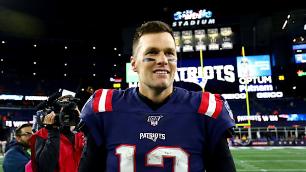 FOXBOROUGH, MASSACHUSETTS - OCTOBER 10: Tom Brady #12 of the New England Patriots celebrates after defeating the New York Giants in the game at Gillette Stadium on October 10, 2019 in Foxborough, Massachusetts. (Photo by Adam Glanzman/Getty Images) FOXBOROUGH, MASSACHUSETTS - OCTOBER 10: Tom Brady #12 of the New England Patriots celebrates after defeating the New York Giants in the game at Gillette Stadium on October 10, 2019 in Foxborough, Massachusetts. (Photo by Adam Glanzman/Getty Images)