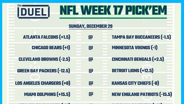 Printable NFL Weekly Pick 'Em Sheets for Week 17