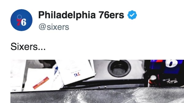 76ers troll LeBron James and Lakers with chalk toss tweet. 76ers troll LeBron James and Lakers with chalk toss tweet.