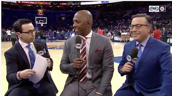 Ian Eagle, Noah Eagle, and Chauncey Billups Ian Eagle, Noah Eagle, and Chauncey Billups