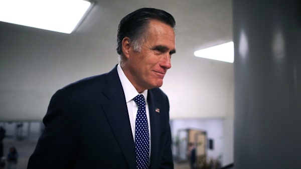 WASHINGTON, DC - MARCH 05: Sen. Mitt Romney (R-UT) heads to the U.S. Capitol for the weekly Republican policy luncheon March 05, 2019 in Washington, DC. With the support of at least four Republicans, the Senate seems poised to approve a resolution of disapproval on President Donald Trump's use of a national emergency declaration to secure the money he wants to build a border wall on the southern border. (Photo by Chip Somodevilla/Getty Images) WASHINGTON, DC - MARCH 05: Sen. Mitt Romney (R-UT) heads to the U.S. Capitol for the weekly Republican policy luncheon March 05, 2019 in Washington, DC. With the support of at least four Republicans, the Senate seems poised to approve a resolution of disapproval on President Donald Trump's use of a national emergency declaration to secure the money he wants to build a border wall on the southern border. (Photo by Chip Somodevilla/Getty Images)