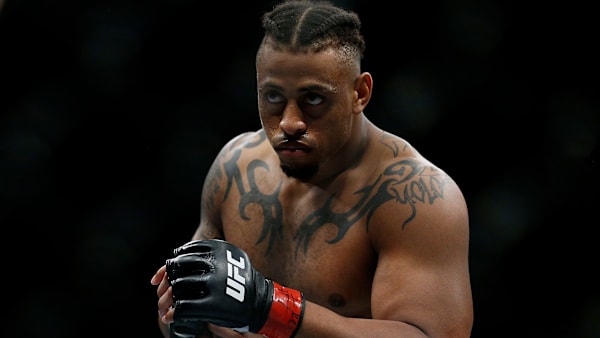SUNRISE, FLORIDA - APRIL 27: Greg Hardy fights Dmitrii Smoliakov of Russia during their heavyweight bout at UFC Fight Night at BB&T Center on April 27, 2019 in Sunrise, Florida. (Photo by Michael Reaves/Getty Images) SUNRISE, FLORIDA - APRIL 27: Greg Hardy fights Dmitrii Smoliakov of Russia during their heavyweight bout at UFC Fight Night at BB&T Center on April 27, 2019 in Sunrise, Florida. (Photo by Michael Reaves/Getty Images)