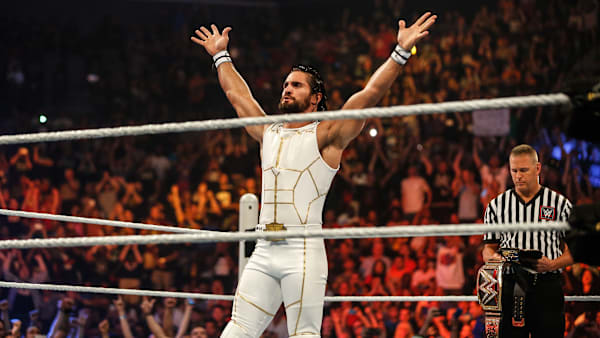 NEW YORK, NY - AUGUST 23: Seth Rollins enters the ring at the WWE SummerSlam 2015 at Barclays Center of Brooklyn on August 23, 2015 in New York City. (Photo by JP Yim/Getty Images) NEW YORK, NY - AUGUST 23: Seth Rollins enters the ring at the WWE SummerSlam 2015 at Barclays Center of Brooklyn on August 23, 2015 in New York City. (Photo by JP Yim/Getty Images)