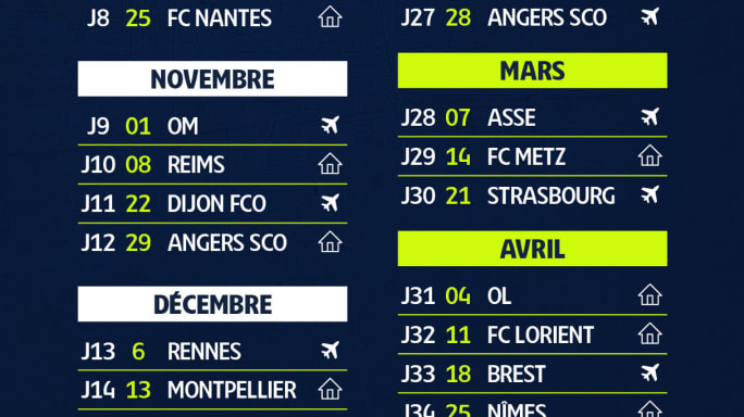 Ligue 1 Le Calendrier Complet Du Rc Lens Pour La Saison 2020 2021