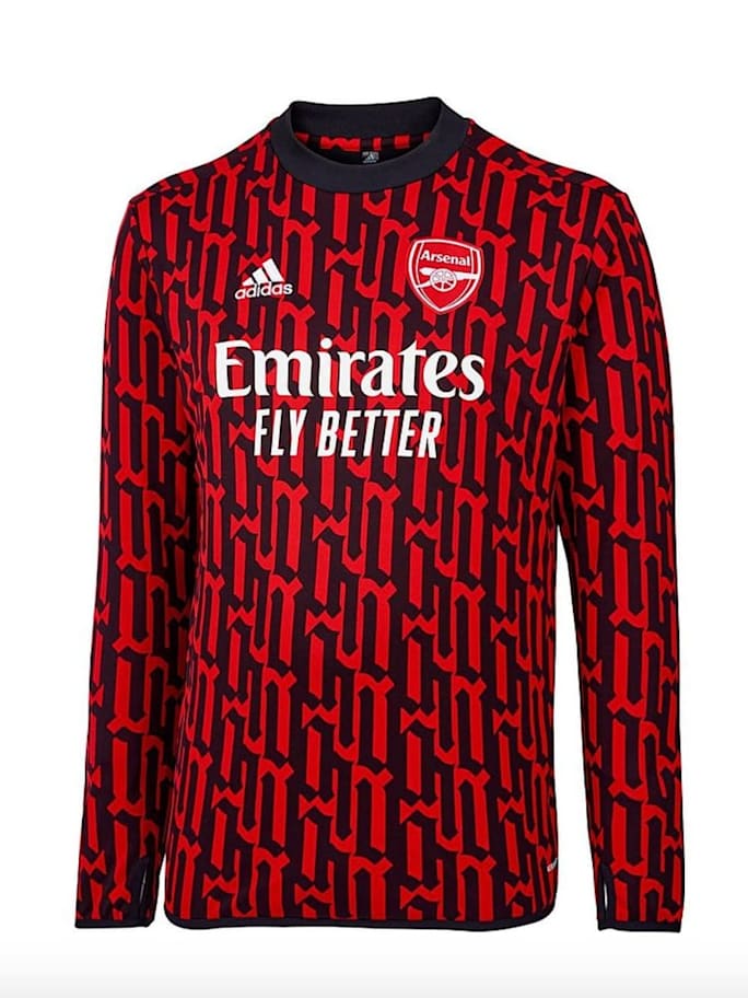 Arsenal pre match warm top long sleeve clearance