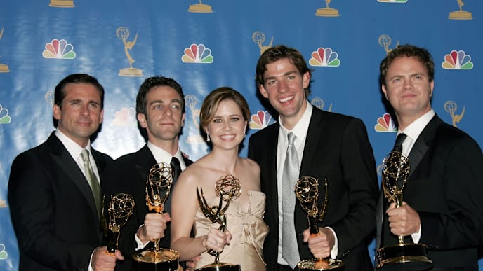 Jenna Fischer, Rainn Wilson, Steve Carell, B.J. Novak, John Krasinski Jenna Fischer, Rainn Wilson, Steve Carell, B.J. Novak, John Krasinski