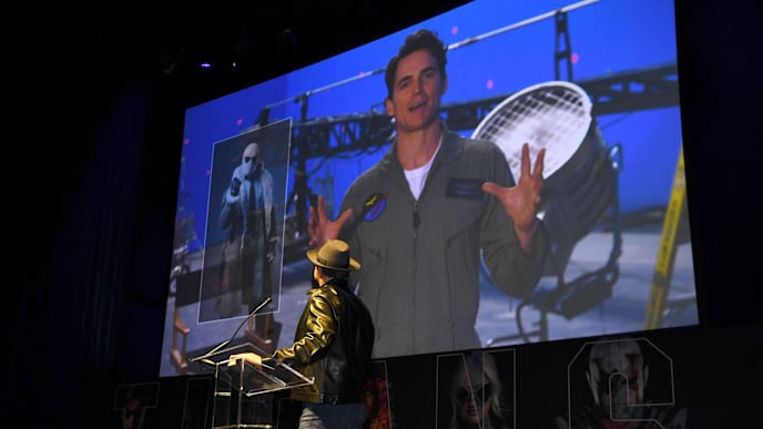 NEW YORK, NY - OCTOBER 03: Brendan Fraser introduces Matt Bomer as newest cast member of "Doom Patrol" during DC UNIVERSE's Titans World Premiere on October 3, 2018 in New York City. (Photo by Dave Kotinsky/Getty Images for DC UNIVERSE) NEW YORK, NY - OCTOBER 03: Brendan Fraser introduces Matt Bomer as newest cast member of "Doom Patrol" during DC UNIVERSE's Titans World Premiere on October 3, 2018 in New York City. (Photo by Dave Kotinsky/Getty Images for DC UNIVERSE)