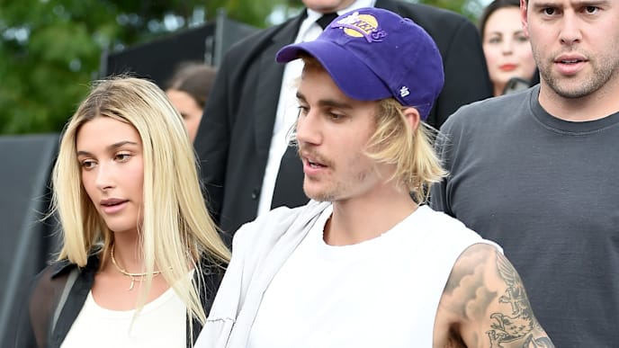 NEW YORK, NY - SEPTEMBER 06: Hailey Baldwin (L) and Justin Bieber attend the John Elliott front row during New York Fashion Week: The Shows on September 6, 2018 in New York City. (Photo by Theo Wargo/Getty Images for NYFW: The Shows) NEW YORK, NY - SEPTEMBER 06: Hailey Baldwin (L) and Justin Bieber attend the John Elliott front row during New York Fashion Week: The Shows on September 6, 2018 in New York City. (Photo by Theo Wargo/Getty Images for NYFW: The Shows)