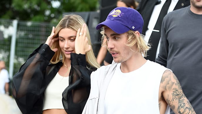 NEW YORK, NY - SEPTEMBER 06: Hailey Baldwin (L) and Justin Bieber attend the John Elliott front row during New York Fashion Week: The Shows on September 6, 2018 in New York City. (Photo by Theo Wargo/Getty Images for NYFW: The Shows) NEW YORK, NY - SEPTEMBER 06: Hailey Baldwin (L) and Justin Bieber attend the John Elliott front row during New York Fashion Week: The Shows on September 6, 2018 in New York City. (Photo by Theo Wargo/Getty Images for NYFW: The Shows)