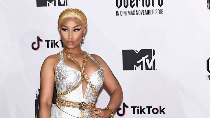 BILBAO, SPAIN - NOVEMBER 04: Nicki Minaj poses in the Winners room during the MTV EMAs 2018 at Bilbao Exhibition Centre on November 4, 2018 in Bilbao, Spain. (Photo by Carlos Alvarez/Getty Images for MTV) BILBAO, SPAIN - NOVEMBER 04: Nicki Minaj poses in the Winners room during the MTV EMAs 2018 at Bilbao Exhibition Centre on November 4, 2018 in Bilbao, Spain. (Photo by Carlos Alvarez/Getty Images for MTV)