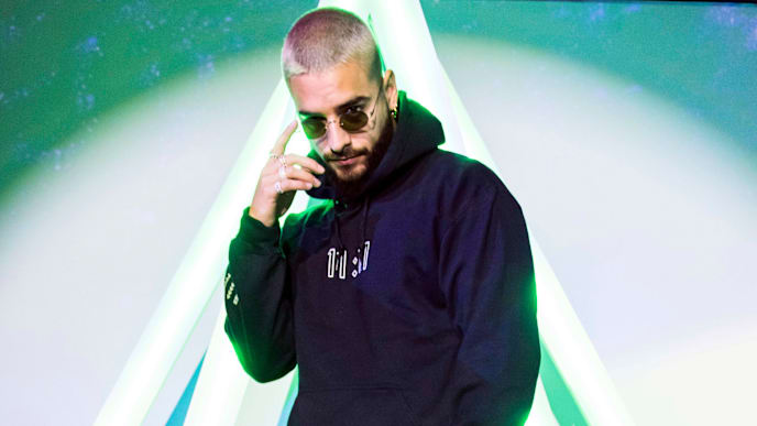 NEW YORK, NEW YORK - MAY 13: Maluma hosts fan pop-up store In New York City on May 13, 2019 in New York City. (Photo by Bonnie Biess/Getty Images) NEW YORK, NEW YORK - MAY 13: Maluma hosts fan pop-up store In New York City on May 13, 2019 in New York City. (Photo by Bonnie Biess/Getty Images)