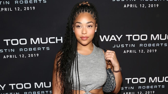 LOS ANGELES, CALIFORNIA - APRIL 08: Jordyn Woods attends the Premiere Party For Justin Roberts' New Music Video "Way Too Much" at The Peppermint Club on April 08, 2019 in Los Angeles, California. (Photo by Tommaso Boddi/Getty Images) LOS ANGELES, CALIFORNIA - APRIL 08: Jordyn Woods attends the Premiere Party For Justin Roberts' New Music Video "Way Too Much" at The Peppermint Club on April 08, 2019 in Los Angeles, California. (Photo by Tommaso Boddi/Getty Images)