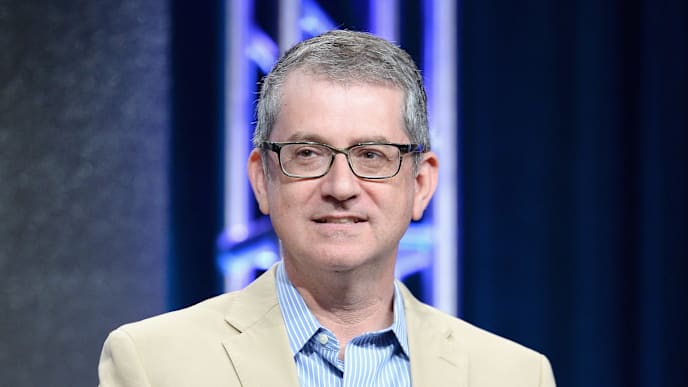 BEVERLY HILLS, CA - JULY 31: Executive producer Greg Daniels of "People of Earth" speaks onstage at the TCA Turner Summer Press Tour 2016 Presentation at The Beverly Hilton Hotel on July 31, 2016 in Beverly Hills, California. 26301_001 (Photo by Charley Gallay/Getty Images for Turner) BEVERLY HILLS, CA - JULY 31: Executive producer Greg Daniels of "People of Earth" speaks onstage at the TCA Turner Summer Press Tour 2016 Presentation at The Beverly Hilton Hotel on July 31, 2016 in Beverly Hills, California. 26301_001 (Photo by Charley Gallay/Getty Images for Turner)