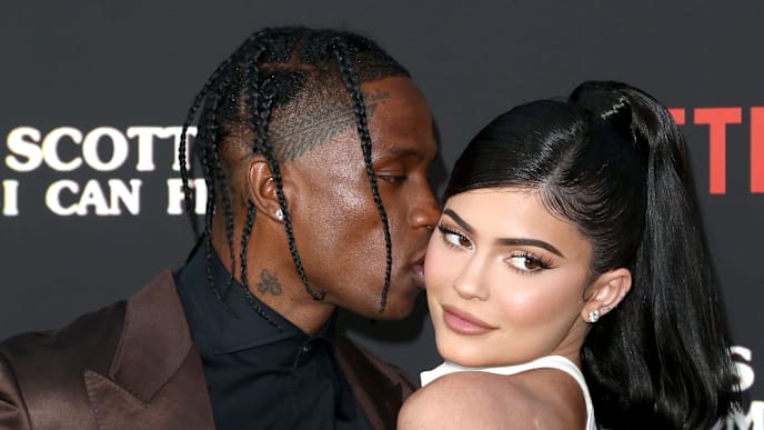 SANTA MONICA, CALIFORNIA - AUGUST 27: Travis Scott and Kylie Jenner attend the Travis Scott: "Look Mom I Can Fly" Los Angeles Premiere at The Barker Hanger on August 27, 2019 in Santa Monica, California. (Photo by Tommaso Boddi/Getty Images for Netflix) SANTA MONICA, CALIFORNIA - AUGUST 27: Travis Scott and Kylie Jenner attend the Travis Scott: "Look Mom I Can Fly" Los Angeles Premiere at The Barker Hanger on August 27, 2019 in Santa Monica, California. (Photo by Tommaso Boddi/Getty Images for Netflix)