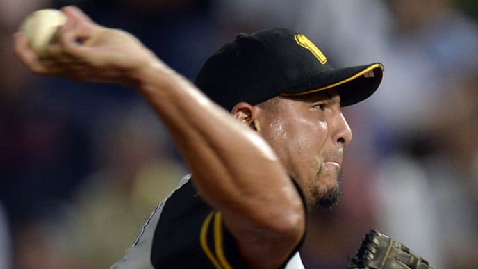 Pitcher Carlos Zambrano of Venezuela's Navegantes del Magallanes pitches against Mexico's Naranjeros de Hermosillo during their 2014 Caribbean baseball series game, on February 3, 2014, in Porlamar city, Margarita Island, Nueva Esparta state, Venezuela . AFP PHOTO / LEO RAMIREZ (Photo credit should read LEO RAMIREZ/AFP/Getty Images) Pitcher Carlos Zambrano of Venezuela's Navegantes del Magallanes pitches against Mexico's Naranjeros de Hermosillo during their 2014 Caribbean baseball series game, on February 3, 2014, in Porlamar city, Margarita Island, Nueva Esparta state, Venezuela . AFP PHOTO / LEO RAMIREZ (Photo credit should read LEO RAMIREZ/AFP/Getty Images)