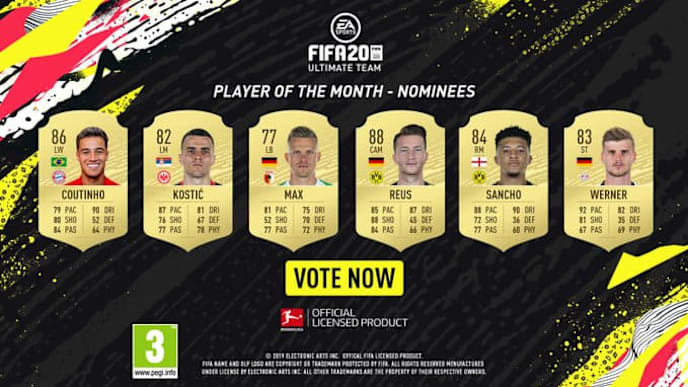 EA Sports revealed the Bundesliga POTM nominees for December in FIFA 20 EA Sports revealed the Bundesliga POTM nominees for December in FIFA 20