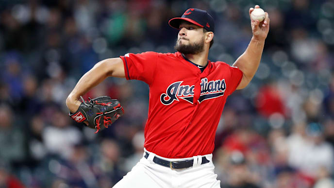 CLEVELAND, OH - MAY 08: Brad Hand #33 of the Cleveland Indians pitches in the ninth inning against the Chicago White Sox at Progressive Field on May 8, 2019 in Cleveland, Ohio. The Indians won 5-3. (Photo by Joe Robbins/Getty Images) CLEVELAND, OH - MAY 08: Brad Hand #33 of the Cleveland Indians pitches in the ninth inning against the Chicago White Sox at Progressive Field on May 8, 2019 in Cleveland, Ohio. The Indians won 5-3. (Photo by Joe Robbins/Getty Images)