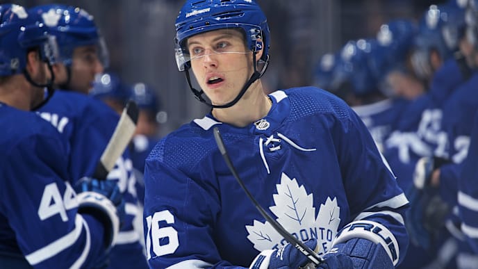 TORONTO, ON - JANUARY 14: Mitchell Marner #16 of the Toronto Maple Leafs skates against the Colorado Avalanche during an NHL game at Scotiabank Arena on January 14, 2019 in Toronto, Ontario, Canada. The Avalanche defeated the Maple Leafs 6-3. (Photo by Claus Andersen/Getty Images) TORONTO, ON - JANUARY 14: Mitchell Marner #16 of the Toronto Maple Leafs skates against the Colorado Avalanche during an NHL game at Scotiabank Arena on January 14, 2019 in Toronto, Ontario, Canada. The Avalanche defeated the Maple Leafs 6-3. (Photo by Claus Andersen/Getty Images)