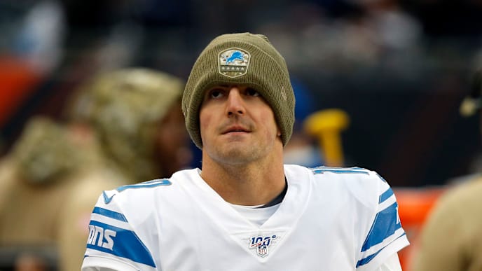 CHICAGO, ILLINOIS - NOVEMBER 10: David Blough #10 of the Detroit Lions stands near the bench during the game against the Chicago Bears at Soldier Field on November 10, 2019 in Chicago, Illinois. (Photo by Nuccio DiNuzzo/Getty Images) CHICAGO, ILLINOIS - NOVEMBER 10: David Blough #10 of the Detroit Lions stands near the bench during the game against the Chicago Bears at Soldier Field on November 10, 2019 in Chicago, Illinois. (Photo by Nuccio DiNuzzo/Getty Images)